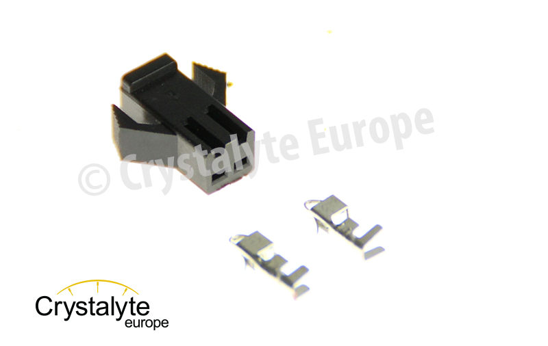 2 Pin Female black Plastic connector