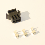 3 Pin Female black Plastic connector 