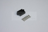 6 Pin Female black Plastic connector 