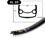 RIM EXAL XL 25  20INCH BLACK